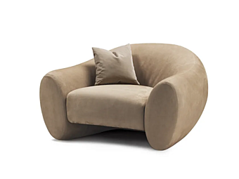 Fauteuil en nubuck rembourré avec accoudoirs GHIDINI1961 Elephant SG203XX106 Fauteuil en nubuck rembourré avec accoudoirs GHIDINI1961 Elephant SG203XX106 usine GHIDINI1961 de l'Italie