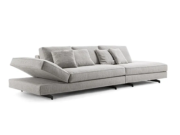 Canapé d'angle en tissu avec housse amovible Frigerio collection Davis Flat usine Frigerio de l'Italie. Foto №1