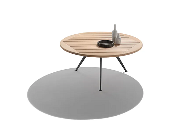 Table de jardin ronde en iroko Zefiro extérieur FLEXFORM usine FLEXFORM de l'Italie. Foto №2