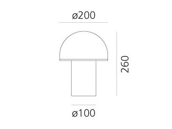 Lampe de table en verre soufflé Artemide Onfale A006400, A006500, A006300 usine Artemide de l'Italie. Foto №5