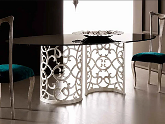Table à manger ovale en bois Flora CORTEZARI 223-VO1