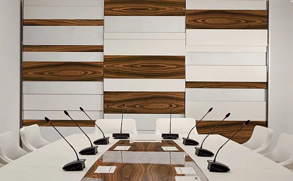 Table de réunion rectangulaire avec gestion des câbles i 4 Mariani President usine i 4 Mariani de l'Italie. Foto №8