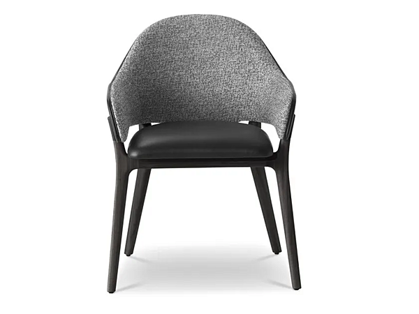 Fauteuil rembourré en tissu et cuir avec accoudoirs LIV i 4 Mariani usine i 4 Mariani de l'Italie. Foto №5