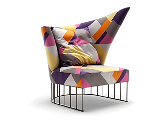 Fauteuil en tissu rembourré ERBA ITALIA Virgola