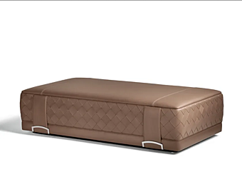 Pouf rectangulaire en cuir Grant POLTRONA FRAU usine POLTRONA FRAU de l'Italie