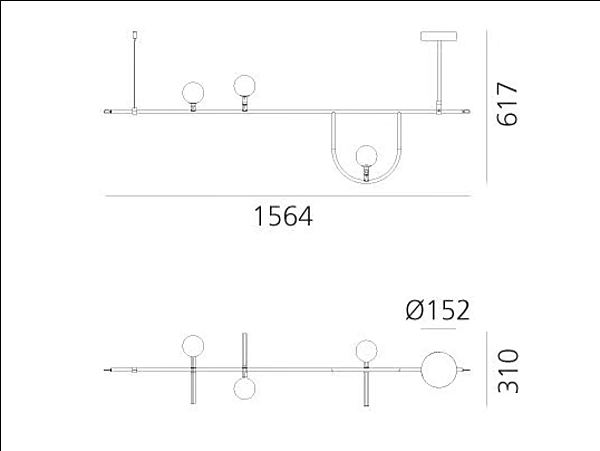 Suspension en acier LED dimmable Yanzi Artemide 1104010A, 1106010A usine Artemide de l'Italie. Foto №14