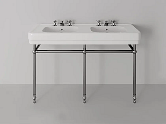 Bassin double en céramique avec porte-serviettes Broadway métal Park Avenue PKBROADWAYM-PKMMETAL130 usine Park Avenue de l'Italie