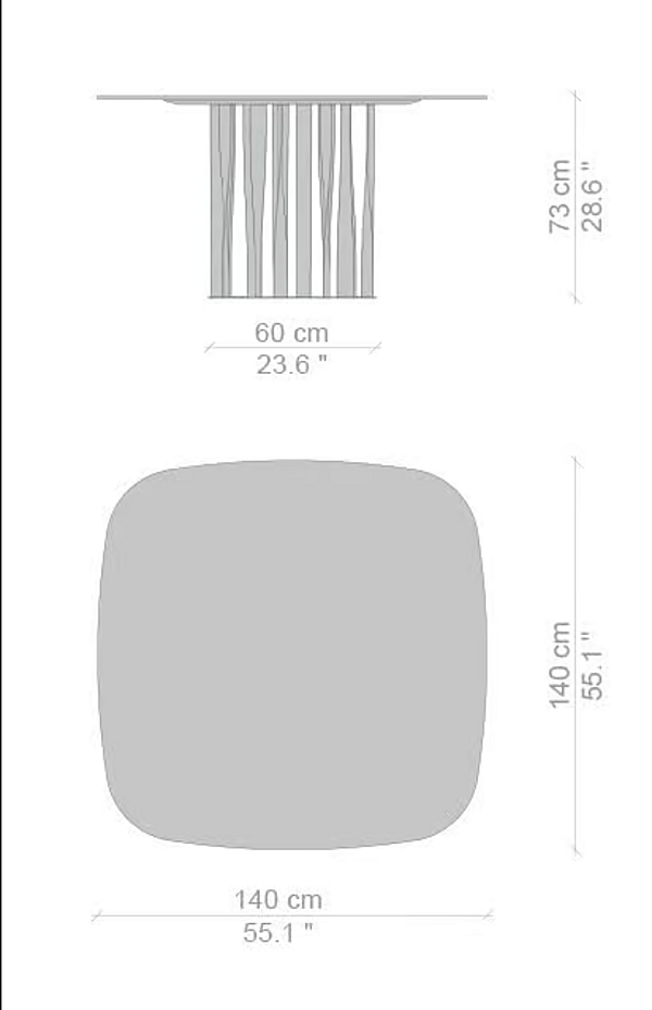 Table en aluminium 475 Boboli CASSINA usine CASSINA de l'Italie. Foto №6