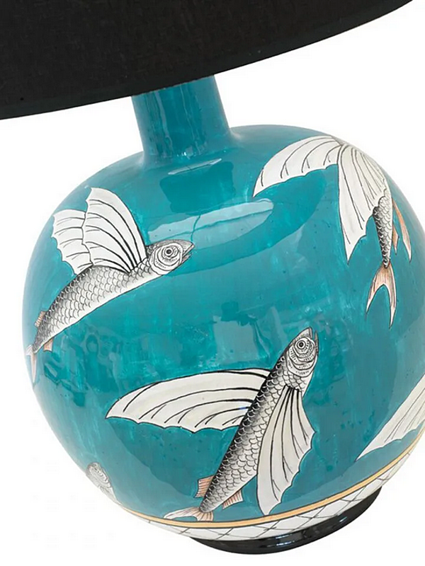 Lampe de table en céramique artisanale poisson volant L_Antica Deruta FF/04 usine L'Antica Deruta de l'Italie. Foto №2