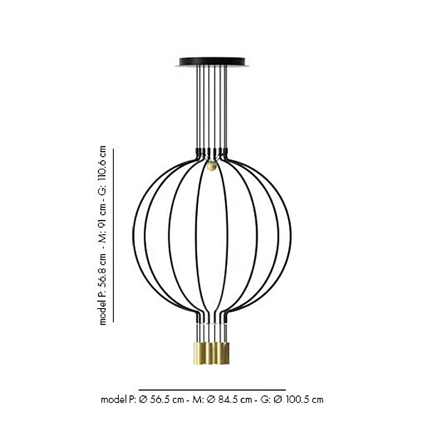Suspension en métal LED Liaison AXOLIGHT Spliaix8 usine Axolight de l'Italie. Foto №7