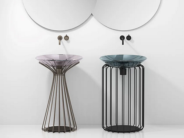 Lavabo rond sur pied en marbre Tristano e Isotta ARTELINEA IST1, ISO1 usine ARTELINEA de l'Italie. Foto №1