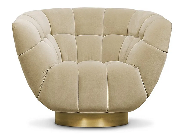 Fauteuil en velours avec accoudoirs BRABBU Essex usine BRABBU de l'Italie. Foto №1