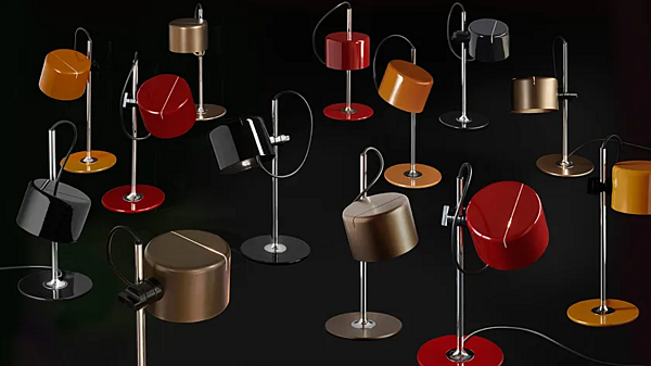 Lampe de table en métal ajustable LED Mini Coupe Oluce usine Oluce de l'Italie. Foto №9