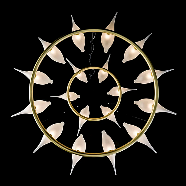 Suspension en verre soufflé fait main Light of Love 12 MULTIFORME SS3380-12 usine MULTIFORME de l'Italie. Foto №3