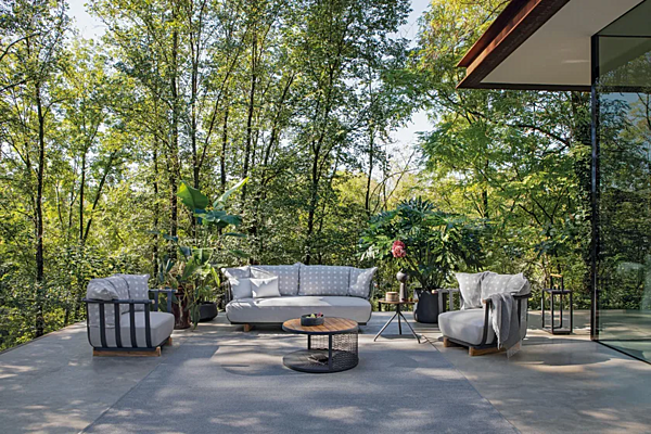 Fauteuil de jardin en tissu avec accoudoirs Atmosphera Portofino usine ATMOSPHERA de l'Italie. Foto №2