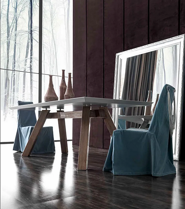 Table rectangulaire en bois Soho CORTEZARI 253-RV usine CORTE ZARI de l'Italie. Foto №2