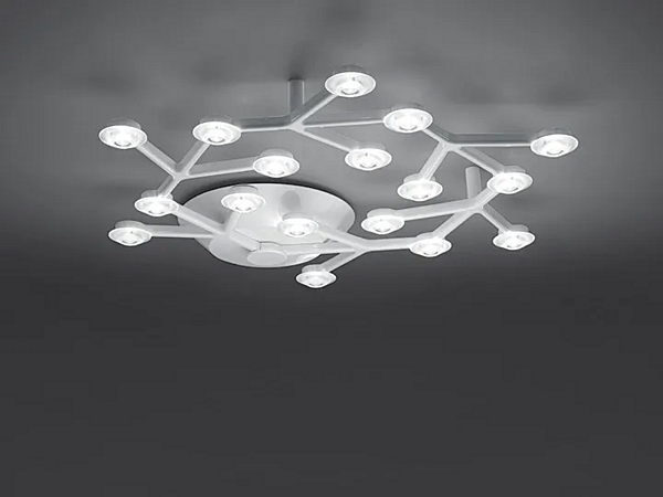 Lampe de plafond LED en forme de cercle LED Net Artemide 1594050APP usine Artemide de l'Italie. Foto №1