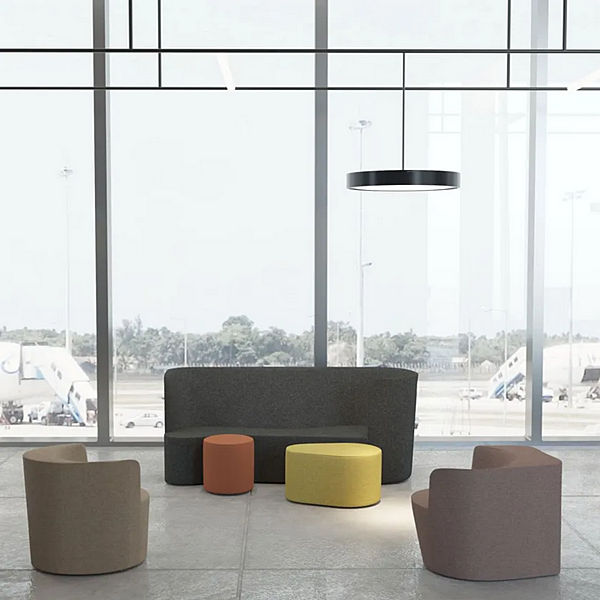 Pouf rond en tissu Taba Moroso usine Moroso de l'Italie. Foto №8