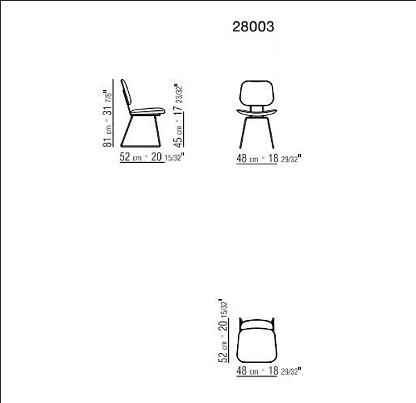 Chaise en cuir tanné à base traînante FLEXFORM Echoes S H usine FLEXFORM de l'Italie. Foto №4