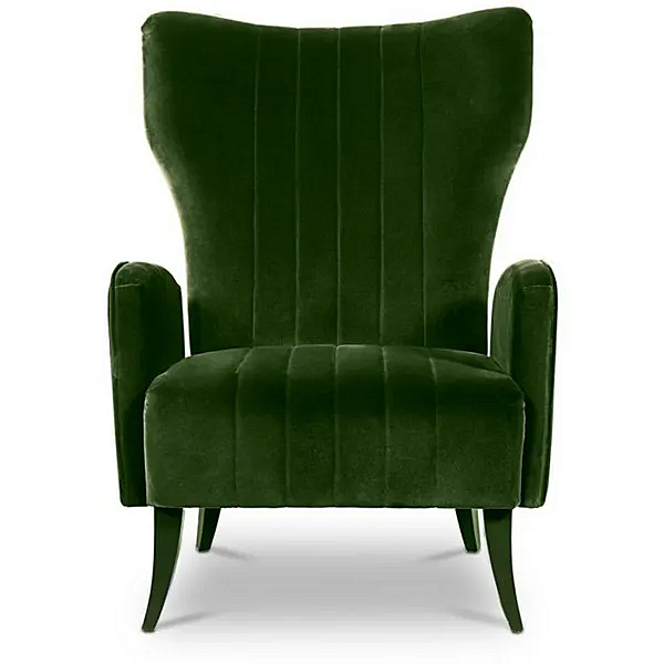 Fauteuil en velours rembourré avec accoudoirs BRABBU Davis usine BRABBU de l'Italie. Foto №2