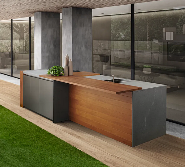 Cuisine d'extérieur en acier inoxydable ASTER CUCINE Outdoor usine Aster Cucine de l'Italie. Foto №5