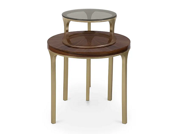 Table basse ronde en laiton Luray BRABBU usine BRABBU de l'Italie. Foto №3