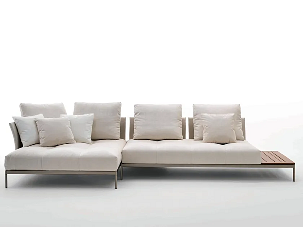 Canapé d'extérieur en tissu sectionnel Pixel Light Saba usine SABA de l'Italie. Foto №4