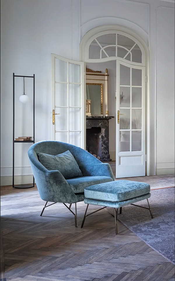 Fauteuil en tissu avec accoudoirs Chillout Saba usine SABA de l'Italie. Foto №3