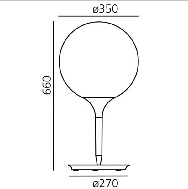 Lampe de table en verre soufflé Castore Artemide usine Artemide de l'Italie. Foto №7