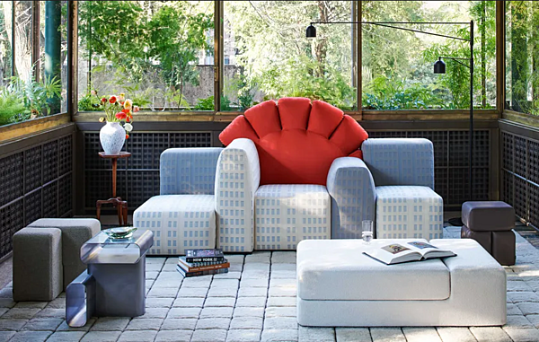 Canapé d'angle en tissu Tramonto à New York CASSINA 356 usine CASSINA de l'Italie. Foto №6