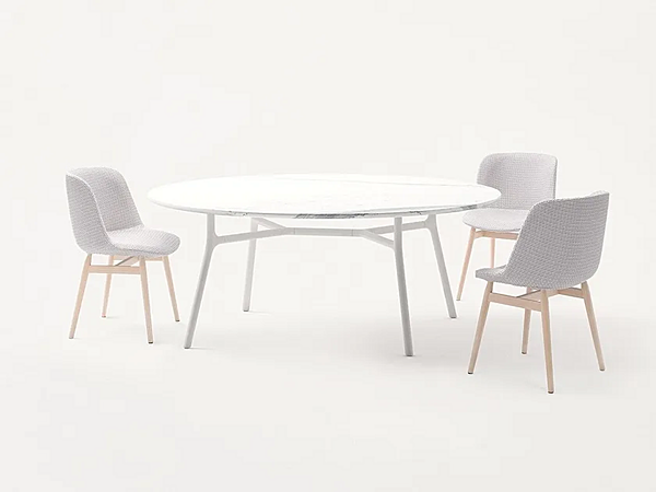 Chaise rembourrée en tissu Adele PAOLA LENTI B122A usine PAOLA LENTI de l'Italie. Foto №3