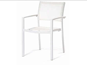 Chaise avec accoudoirs en Batyline Victor Varaschin 2902T