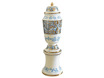 Vase en céramique fait main Zodiaco or L'Antica Deruta ZD/1089/75