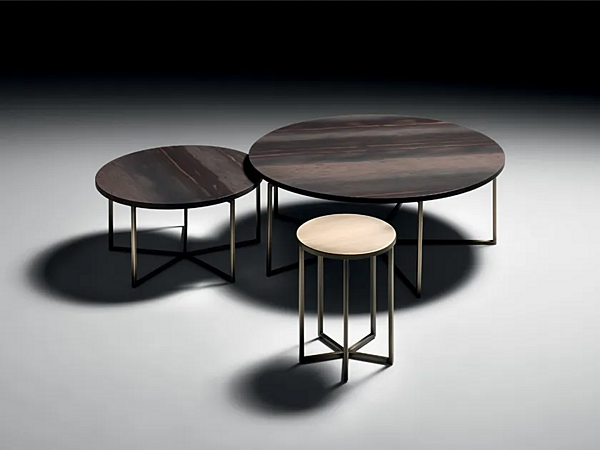 Table basse en métal et pierre Elliot Black Tie ELI70, ELI70C/P, ELI110, ELI110C/P usine Black Tie de l'Italie. Foto №4