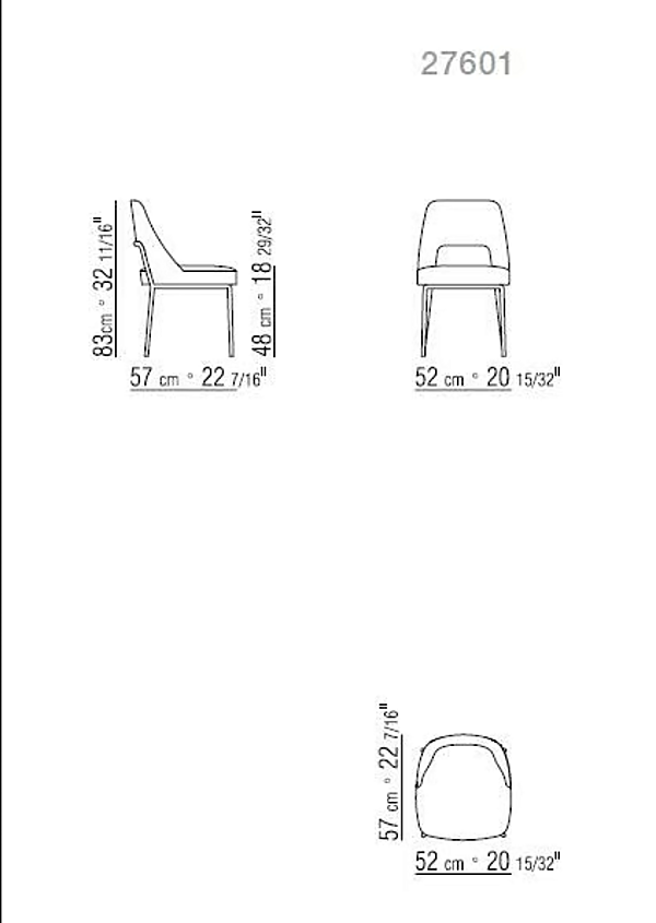 Chaise rembourrée en tissu Joyce FLEXFORM usine FLEXFORM de l'Italie. Foto №2