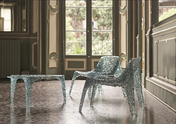 Fauteuil en polycarbonate Veronica Edra usine EDRA de l'Italie. Foto №4