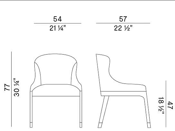 Chaise en cuir contemporain Miura 776 W Potocco 776/W usine POTOCCO de l'Italie. Foto №3