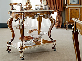 Chariot de cuisine en bois massif Modenese Luxury Interiors 12659 usine MODENESE GASTONE de l'Italie