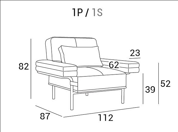 Fauteuil avec accoudoirs en tissu Adrenalina Leo IMB1070368, IMB1072105, IMB1072106, IMB1072107 usine ADRENALINA de l'Italie. Foto №6