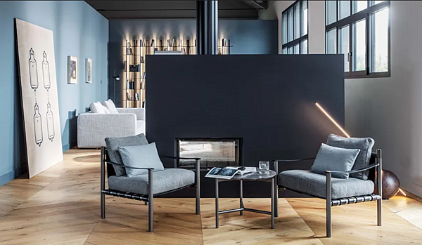 Fauteuil avec accoudoirs en tissu IKO Flou usine Flou de l'Italie. Foto №2