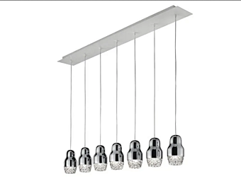 Suspension en verre et aluminium LED Fedora AXOLIGHT