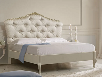 Lit king size avec tête de lit capitonnée en tissu CASA +39 Bellini 424