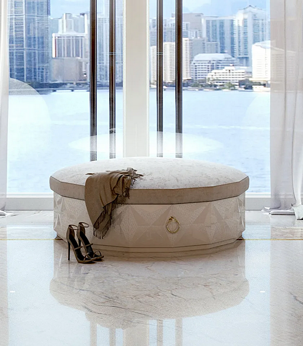 Pouf rembourré en tissu Diamond Bizzotto Italia usine Bizzotto Italia de l'Italie. Foto №2