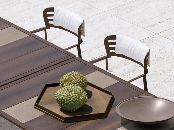 Chaise de jardin à base glissante en matériau GEA GIORGETTI 87040 usine GIORGETTI de l'Italie. Foto №5