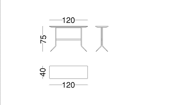 Table console rectangulaire en marbre contemporain VIBIEFFE 1500 Swing usine VIBIEFFE de l'Italie. Foto №4