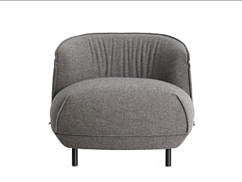 Fauteuil en tissu rembourré Brioni Kristalia