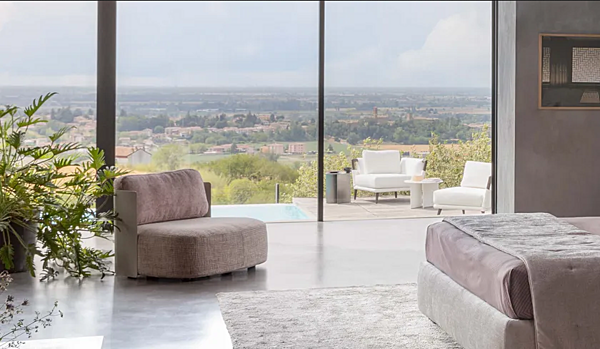 Fauteuil en tissu avec housse amovible Flou Pierre usine Flou de l'Italie. Foto №3