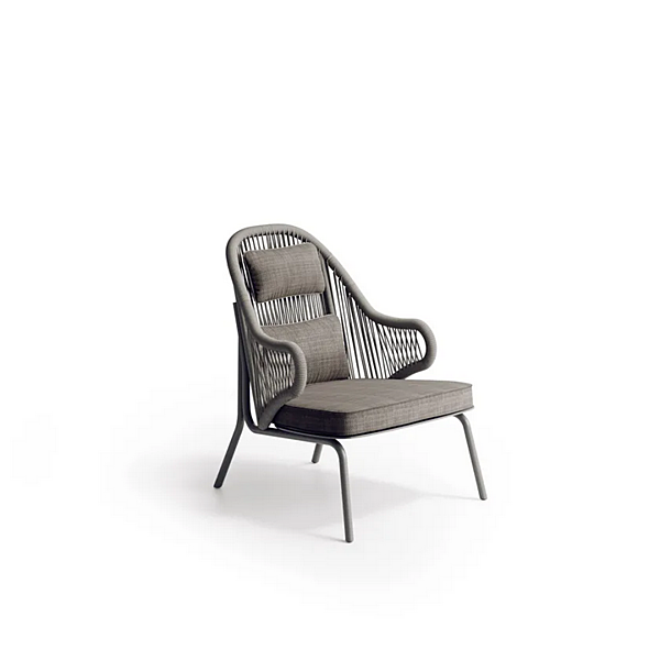 Fauteuil de jardin en corde et tissu avec accoudoirs Atmosphera Agave usine ATMOSPHERA de l'Italie. Foto №9