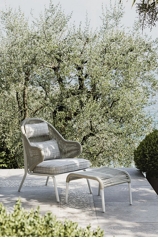 Fauteuil de jardin en corde et tissu avec accoudoirs Atmosphera Agave usine ATMOSPHERA de l'Italie. Foto №3