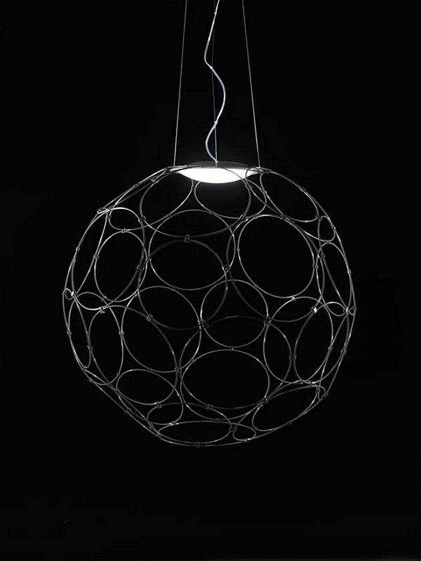 Suspension en acier LED Giro Fabbian usine Fabbian de l'Italie. Foto №3